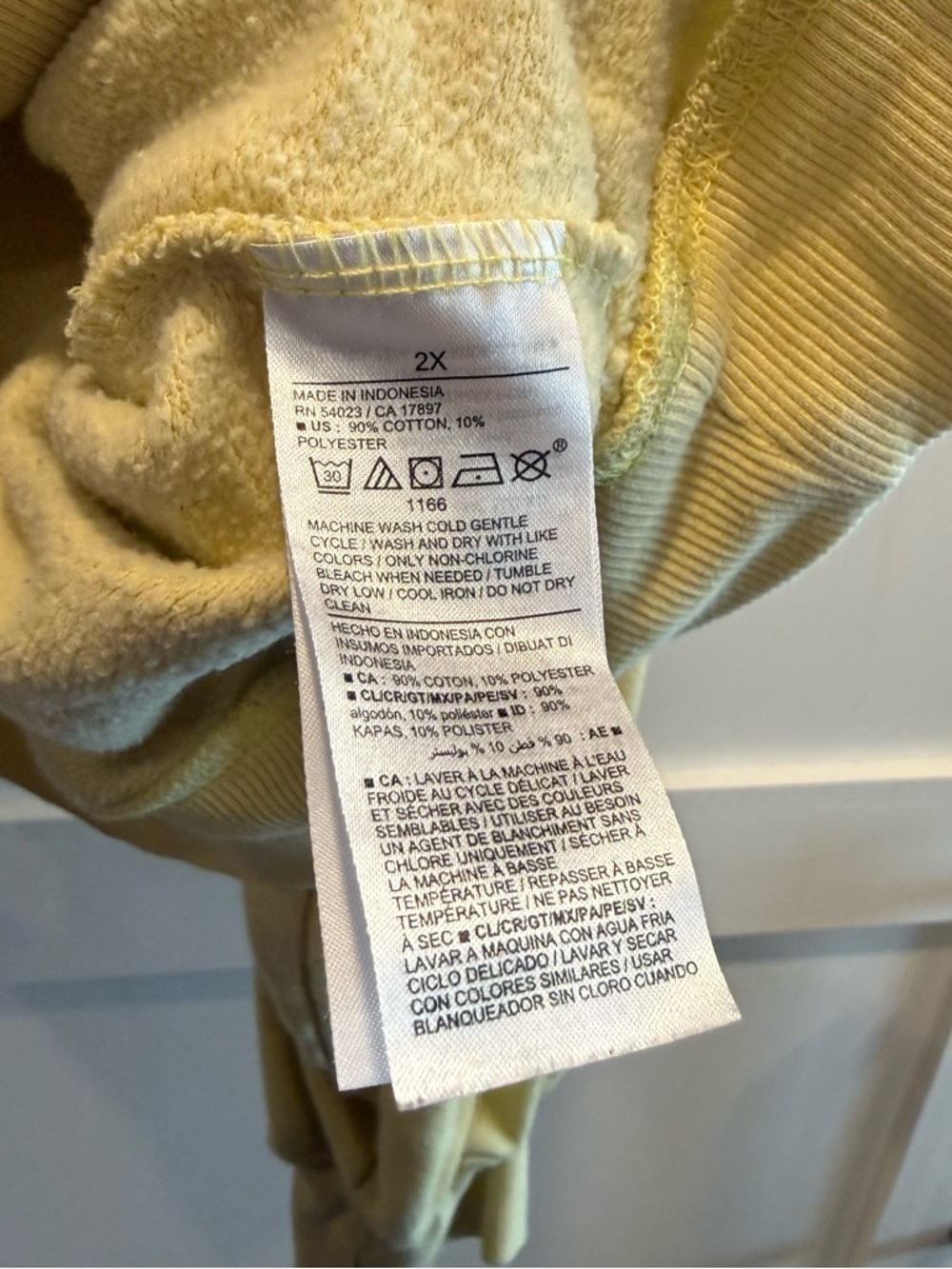 Pastel Yellow Cropped Crewneck Sweatshirt - Picture 5 of 7